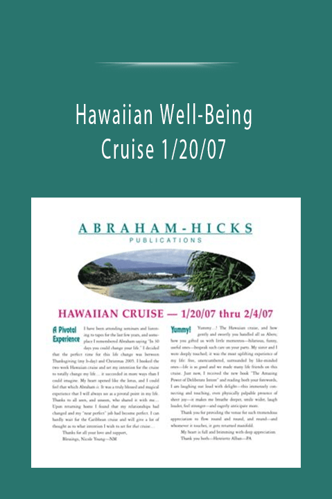Hawaiian Well-Being Cruise 1/20/07