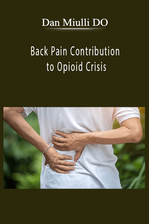 Dan Miulli DO - Back Pain Contribution to Opioid Crisis