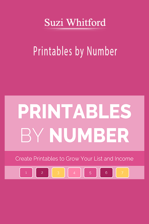 Suzi Whitford - Printables by Number