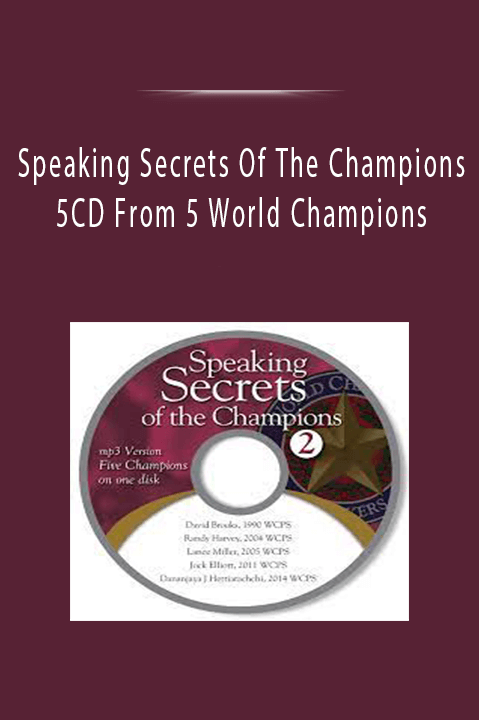 Speaking Secrets Of The Champions 5CD From 5 World Champions