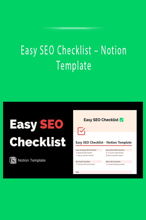 Easy SEO Checklist – Notion Template